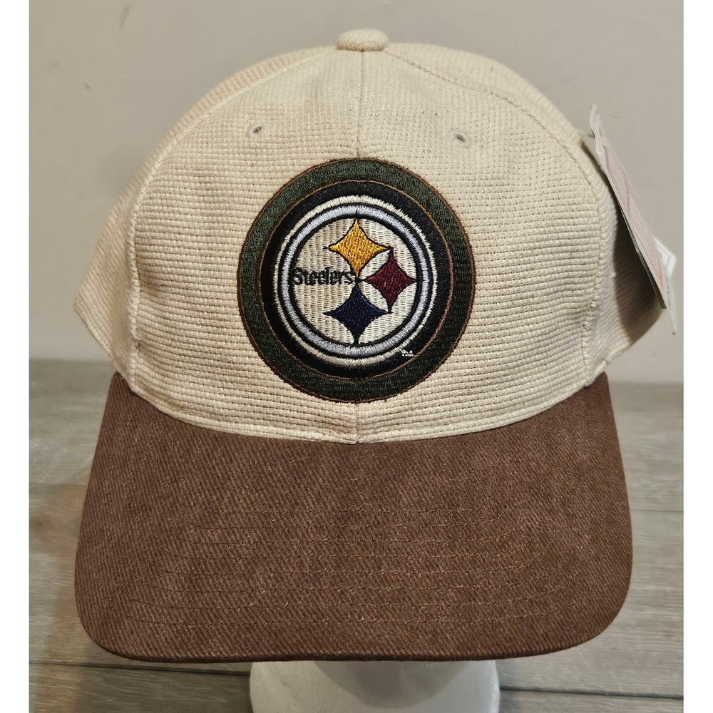 Rare Textured Vintage American Needle Pittsburgh Steelers Adjustable Hat 90s NWT